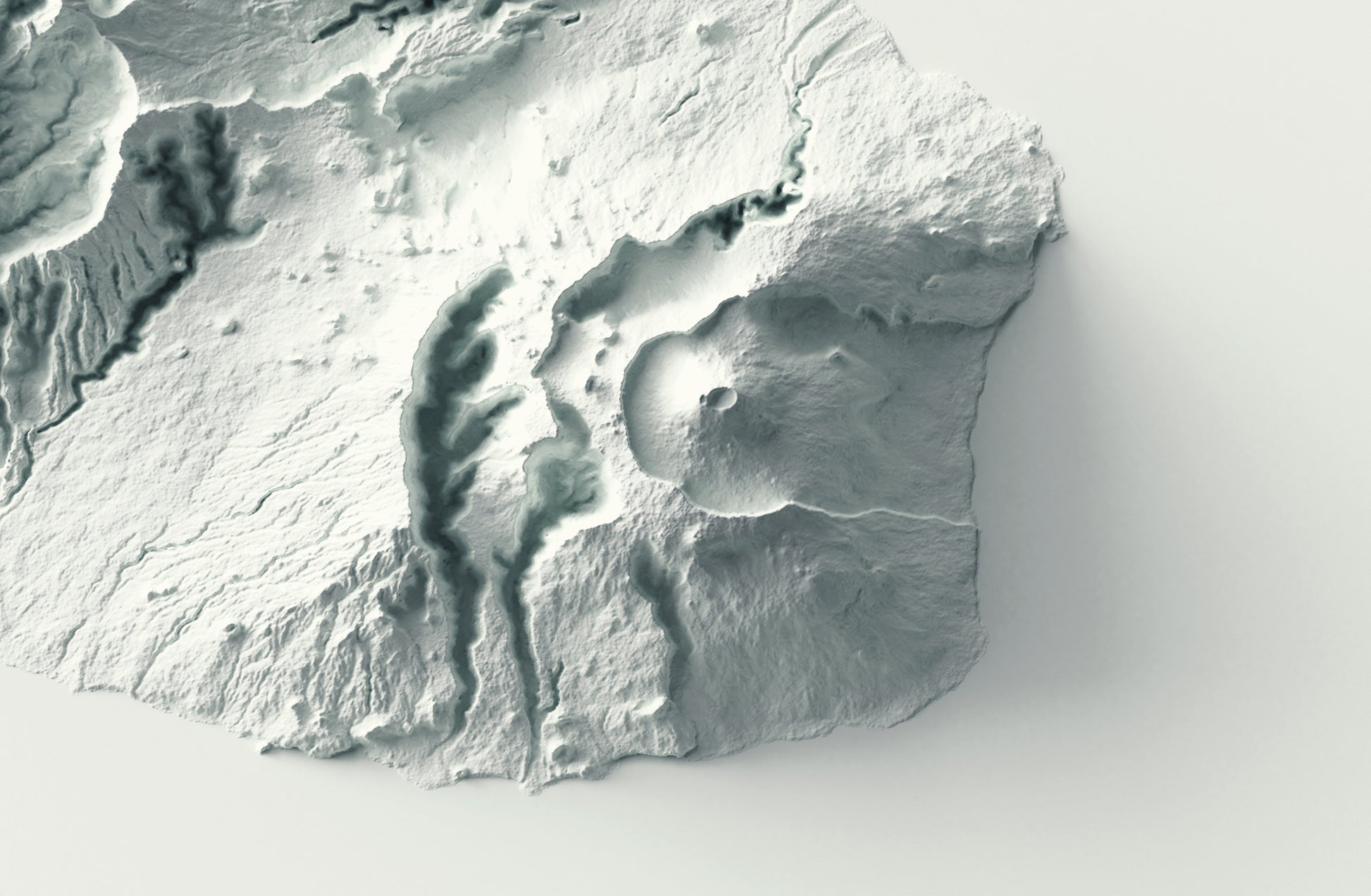 Vintage shaded relief map of La Reunion, France