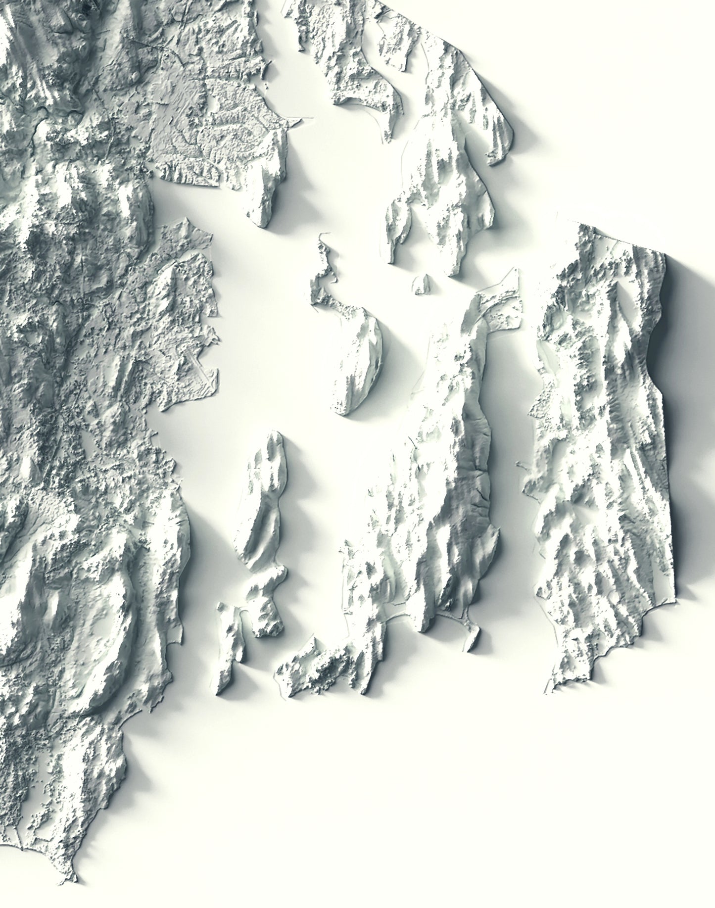 vintage shaded relief map of Rhode Island