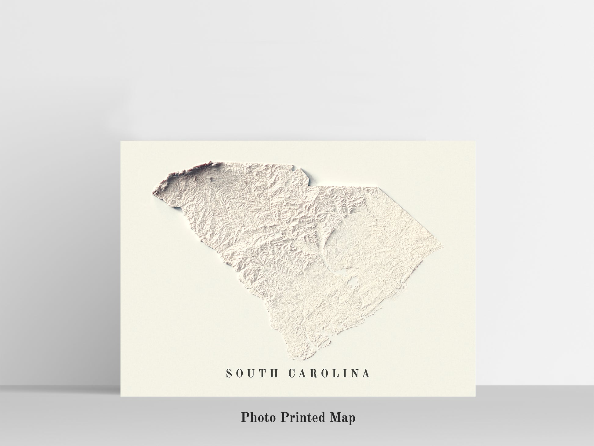 vintage shaded relief map of South Carolina