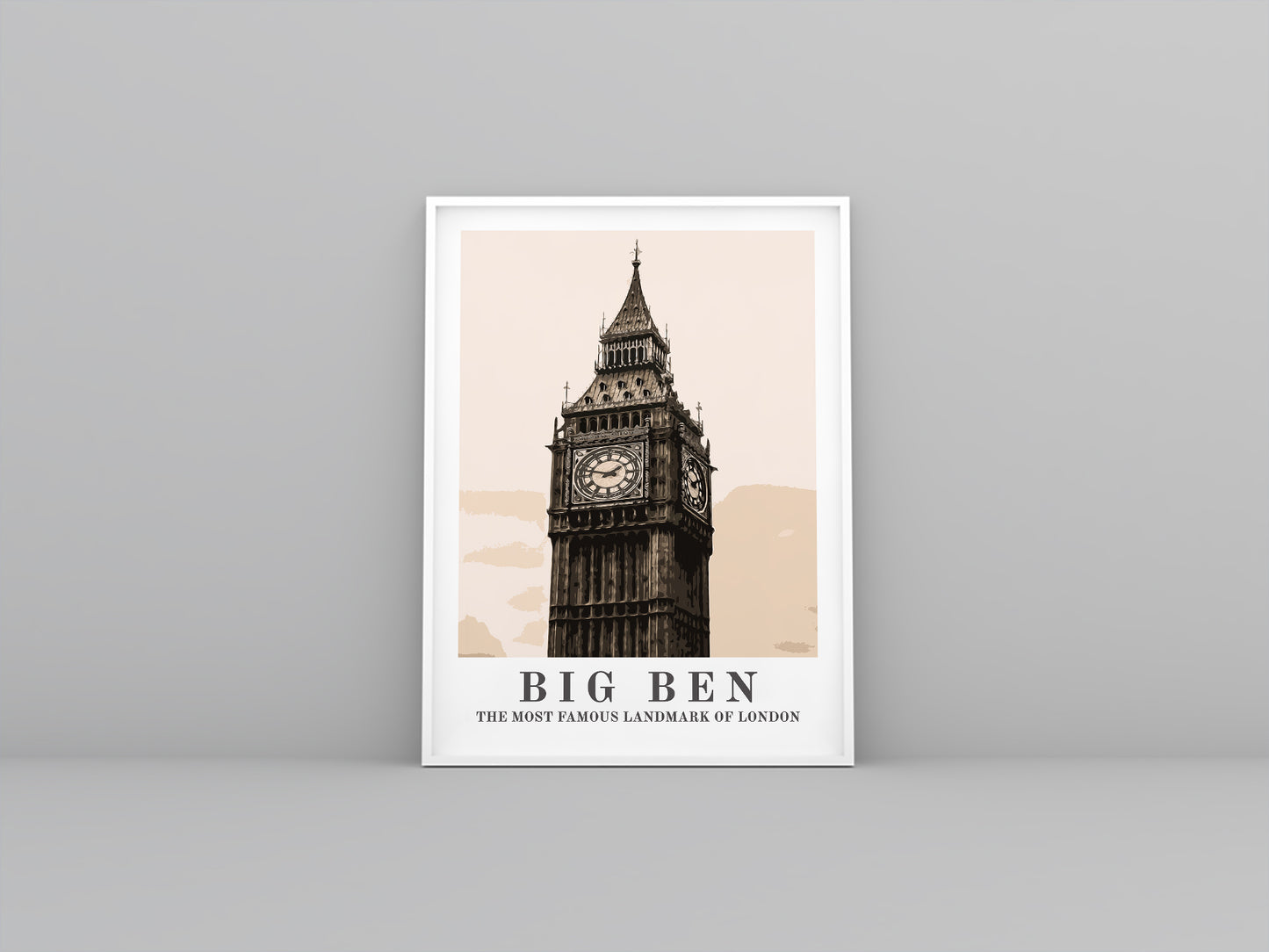 vintage travel poster of the Big Ben, London