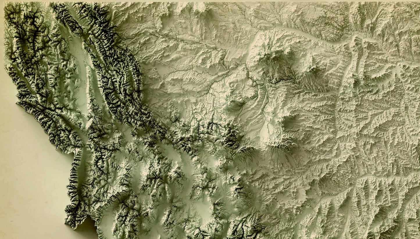 Image showing a vintage relief of Montana