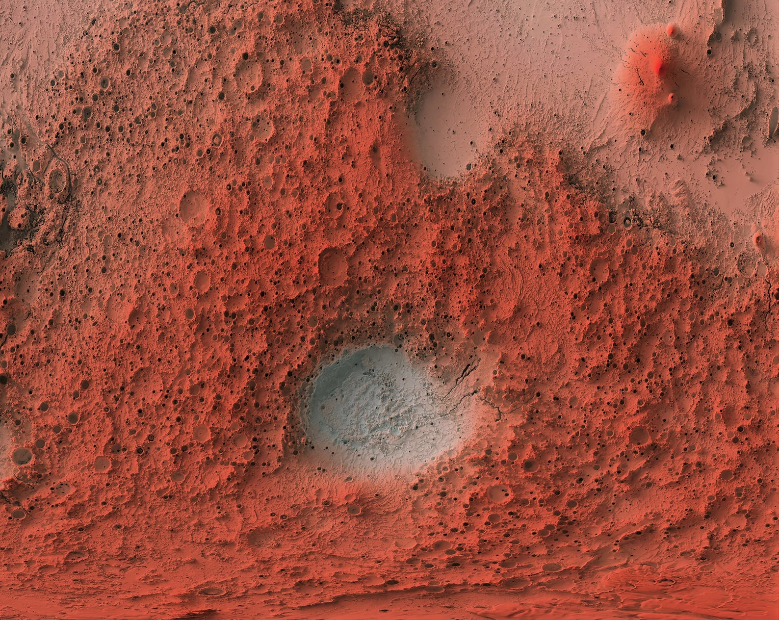 Image showing a vintage relief map of Mars