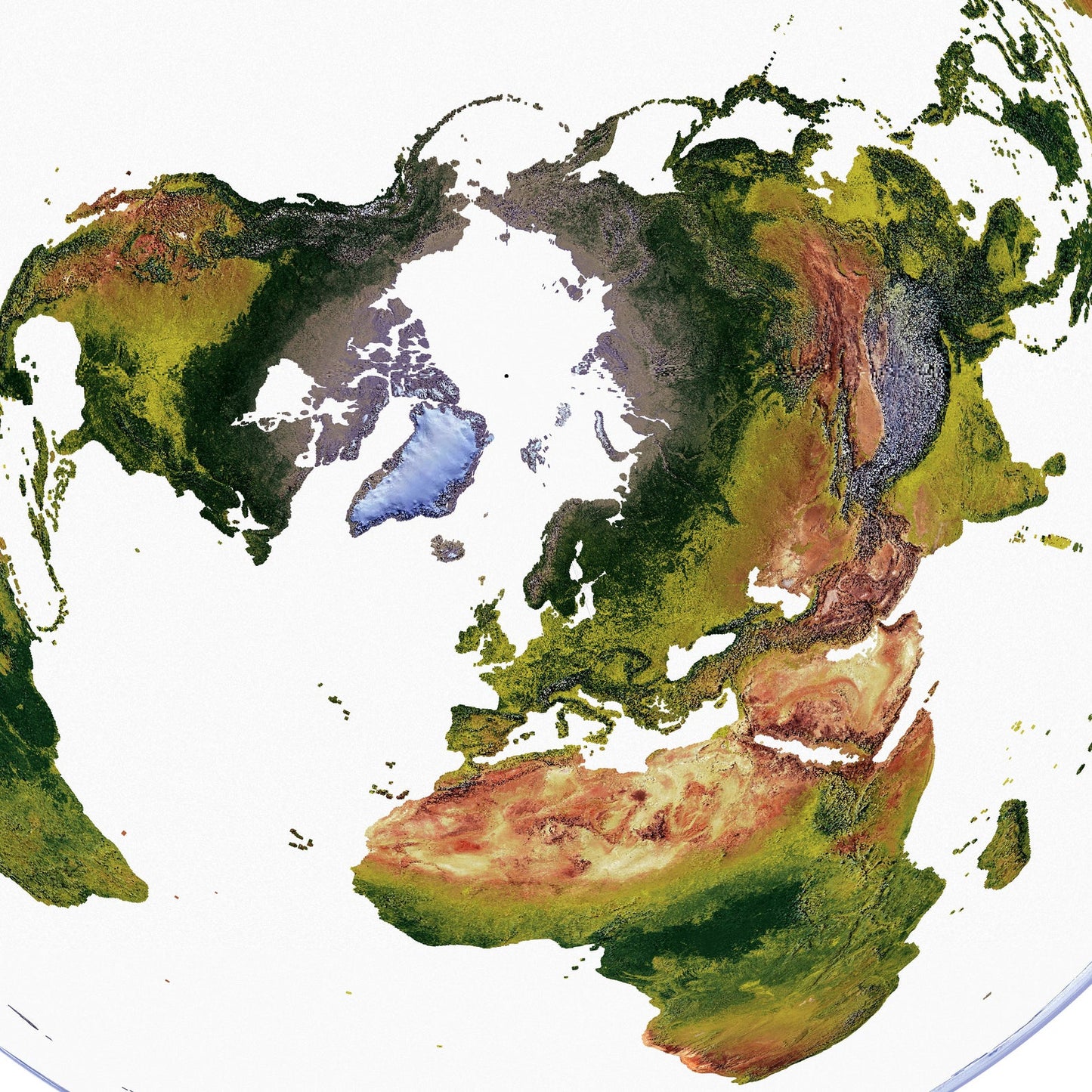 Image showing a vintage relief world map