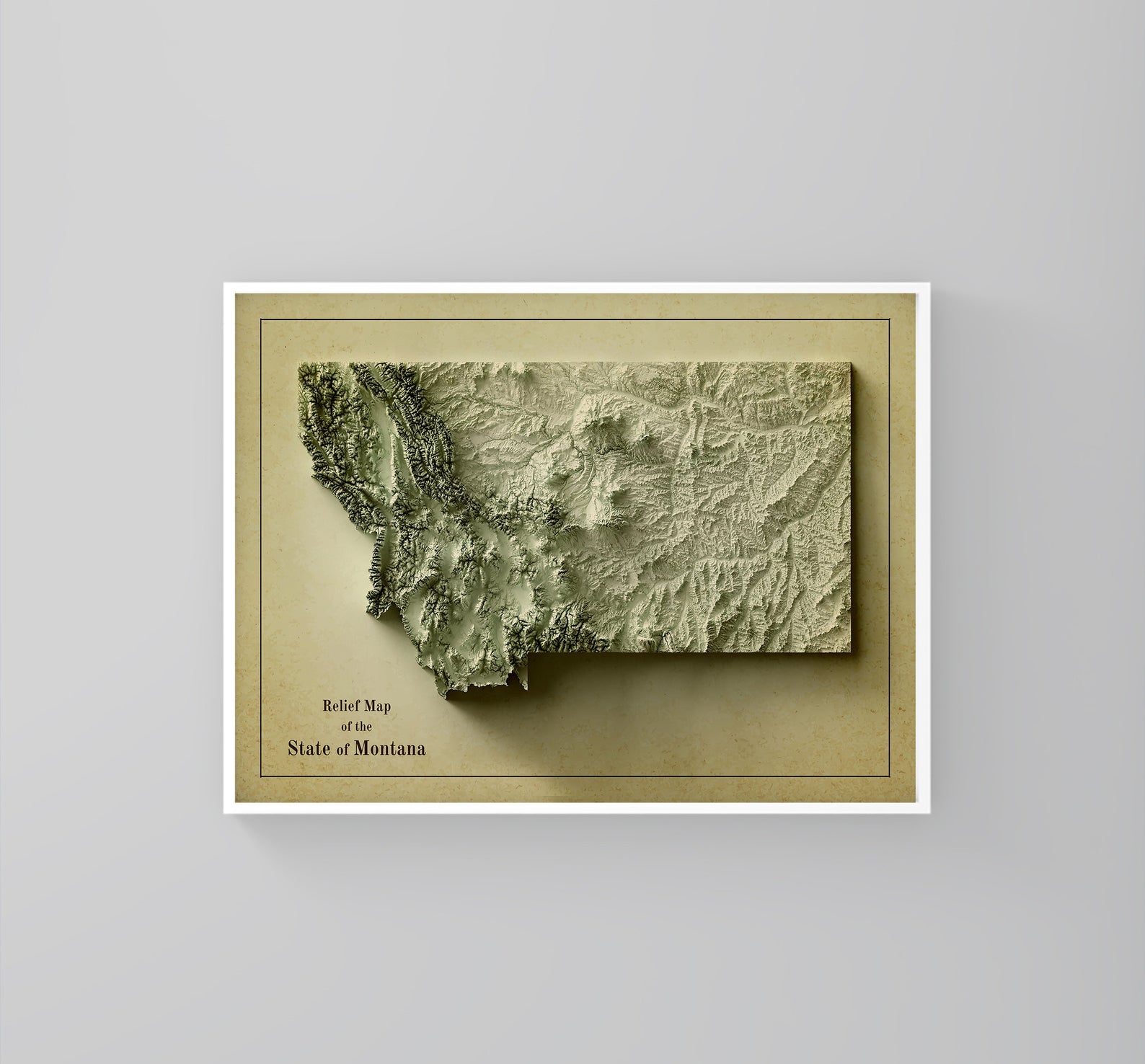 Image showing a vintage relief of Montana