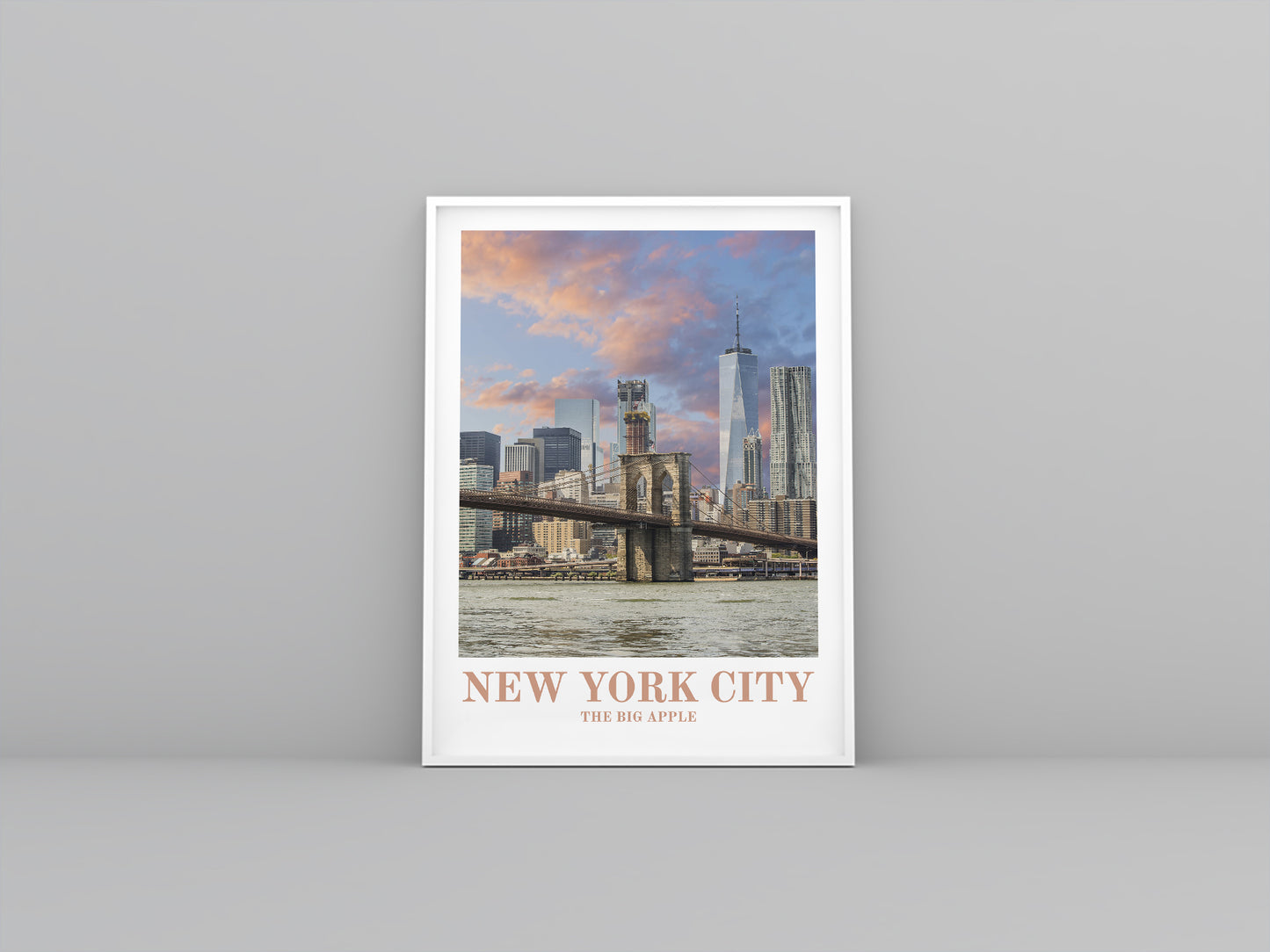 vintage travel print of new york