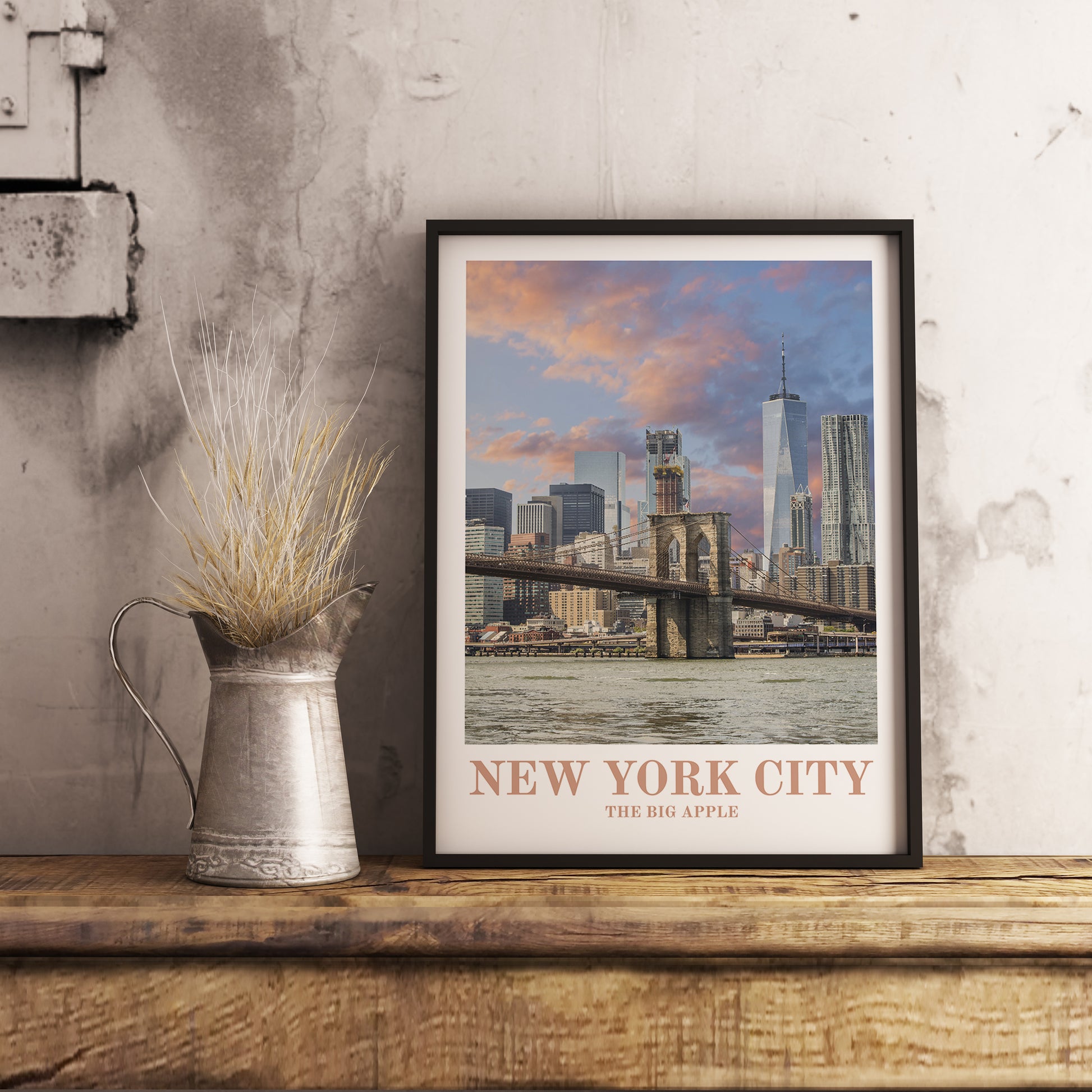 vintage travel print of new york