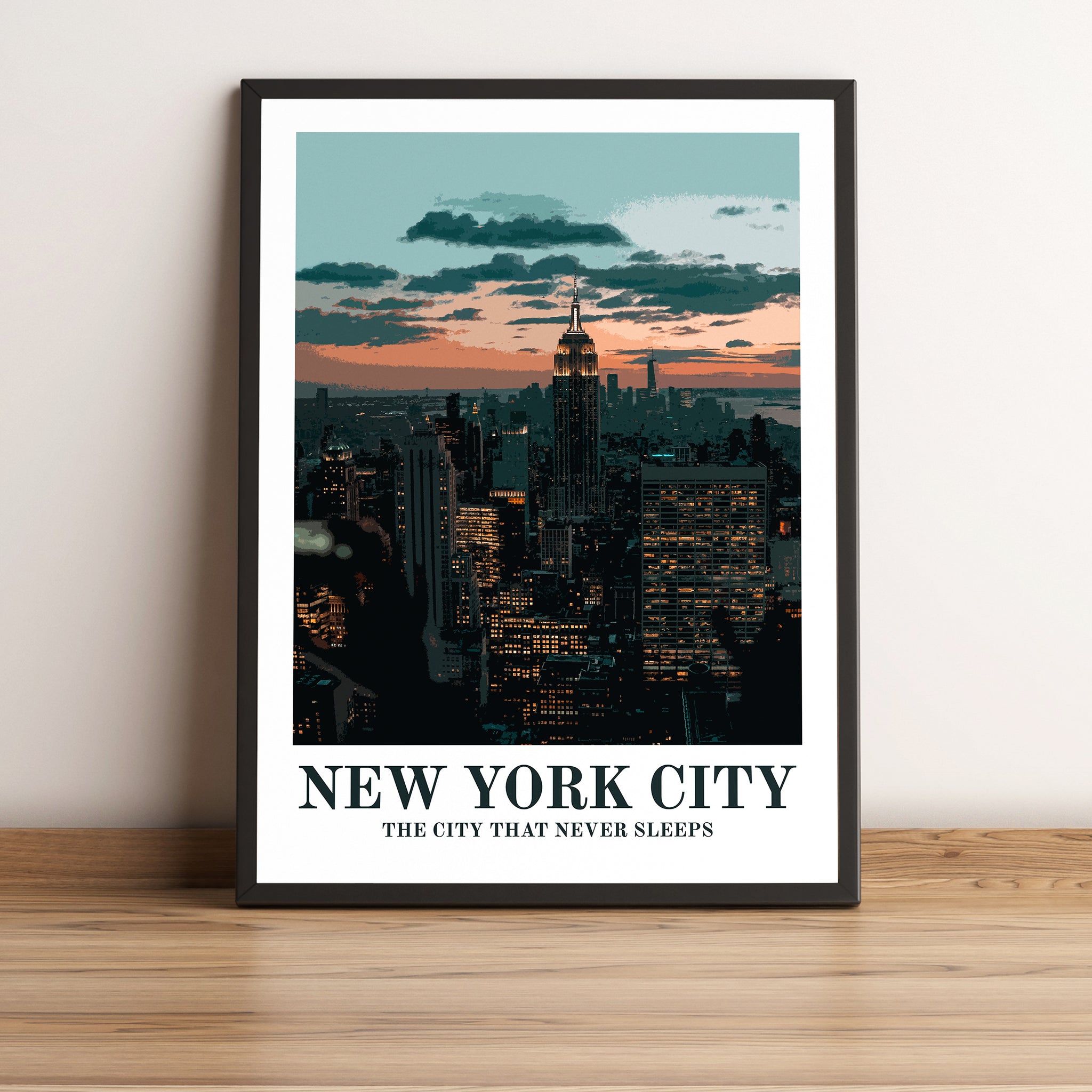 vintage travel poster of new york city