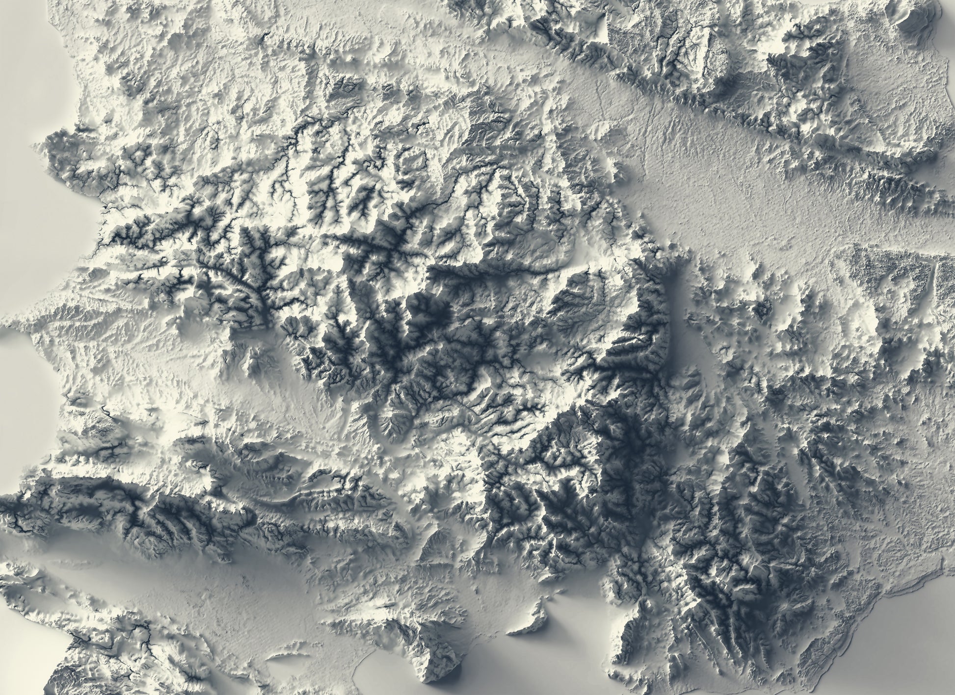 vintage shaded relief map of Dominican Republic