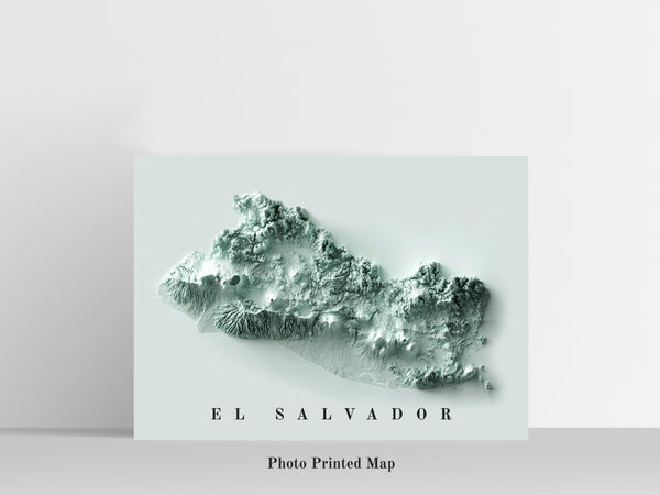vintage shaded relief map of El Salvador