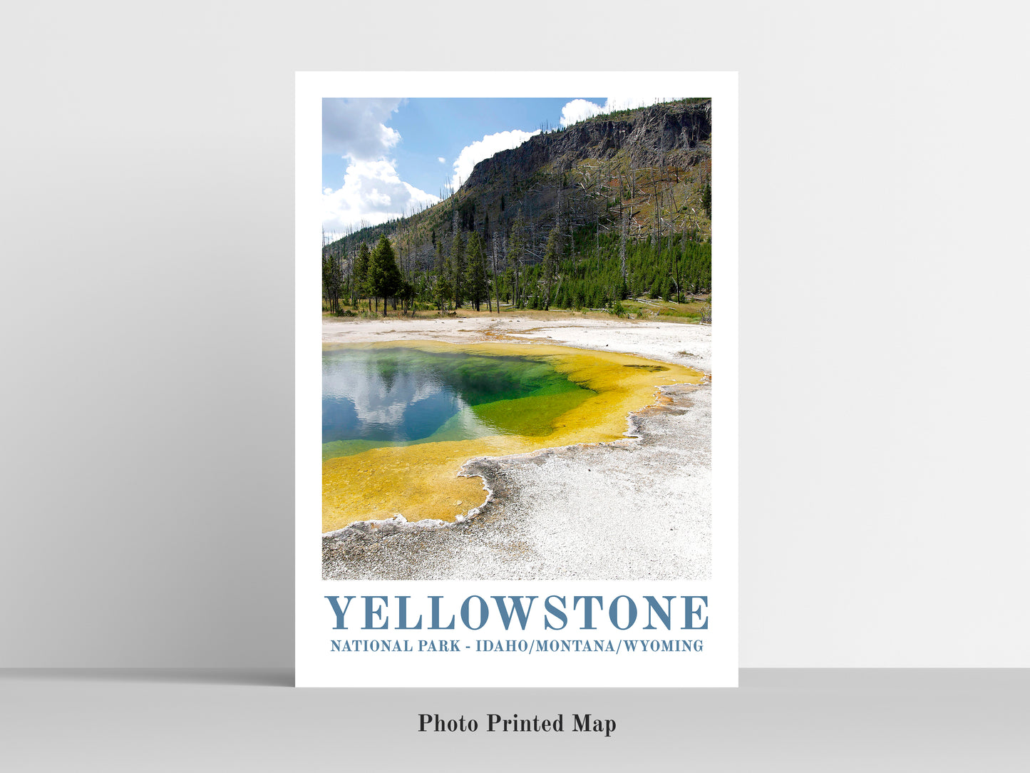 vintage travel poster of the yellowstone national park