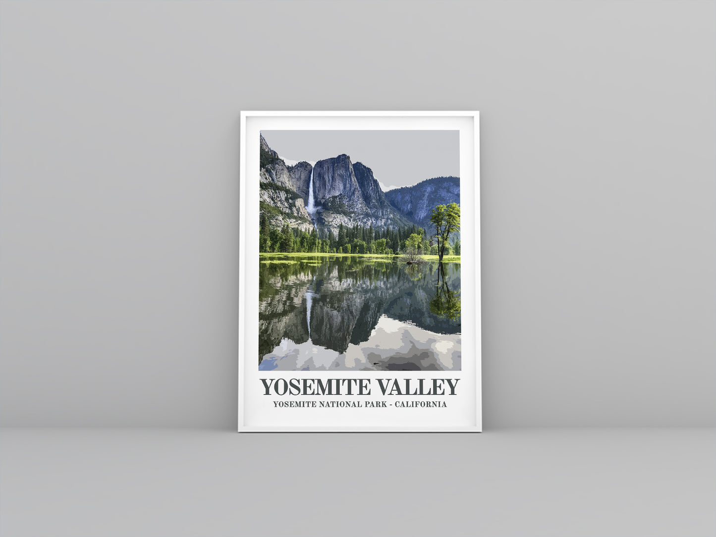 vintage travel poster of the yosemite national park