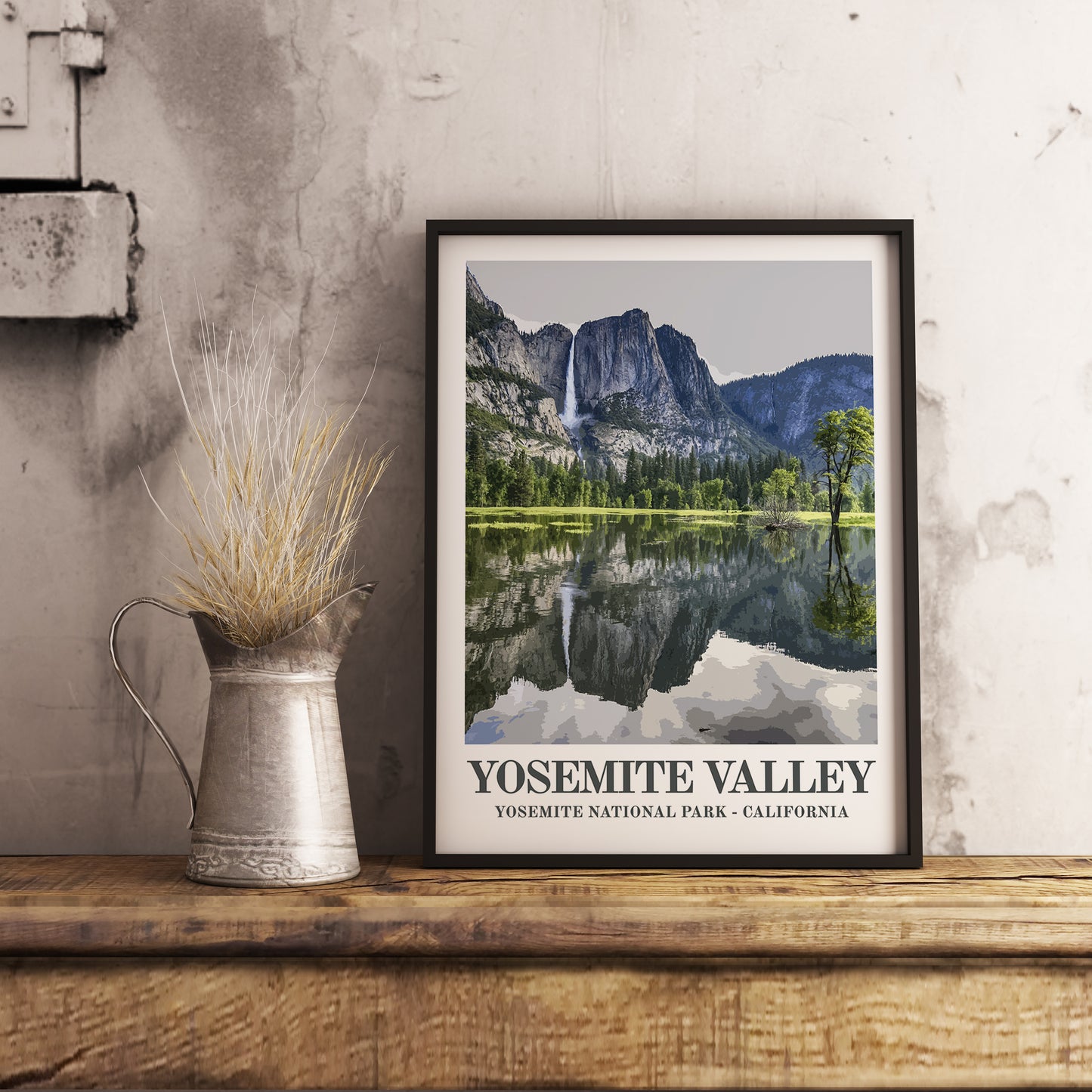 vintage travel poster of the yosemite national park